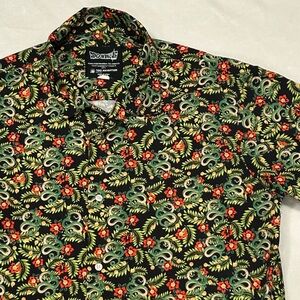 Dragon Ball Z shirt button down print men’s short-sleeve Hawaiian black green